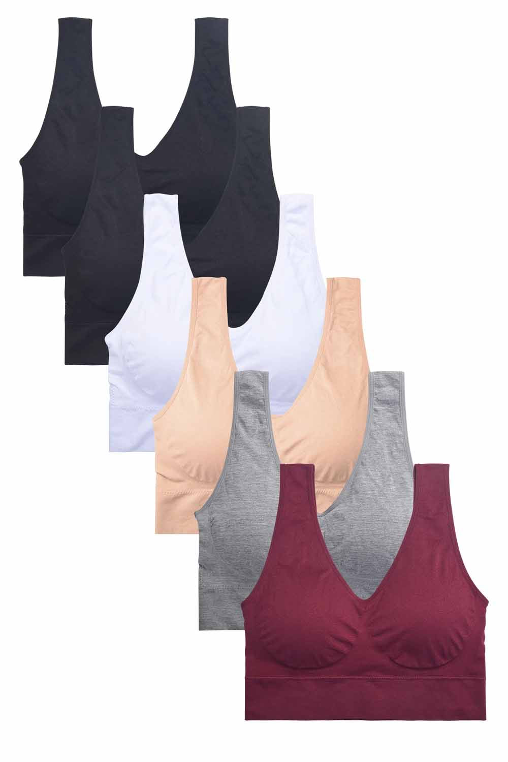 Smokey Seamless Padded Bra, Set of 6