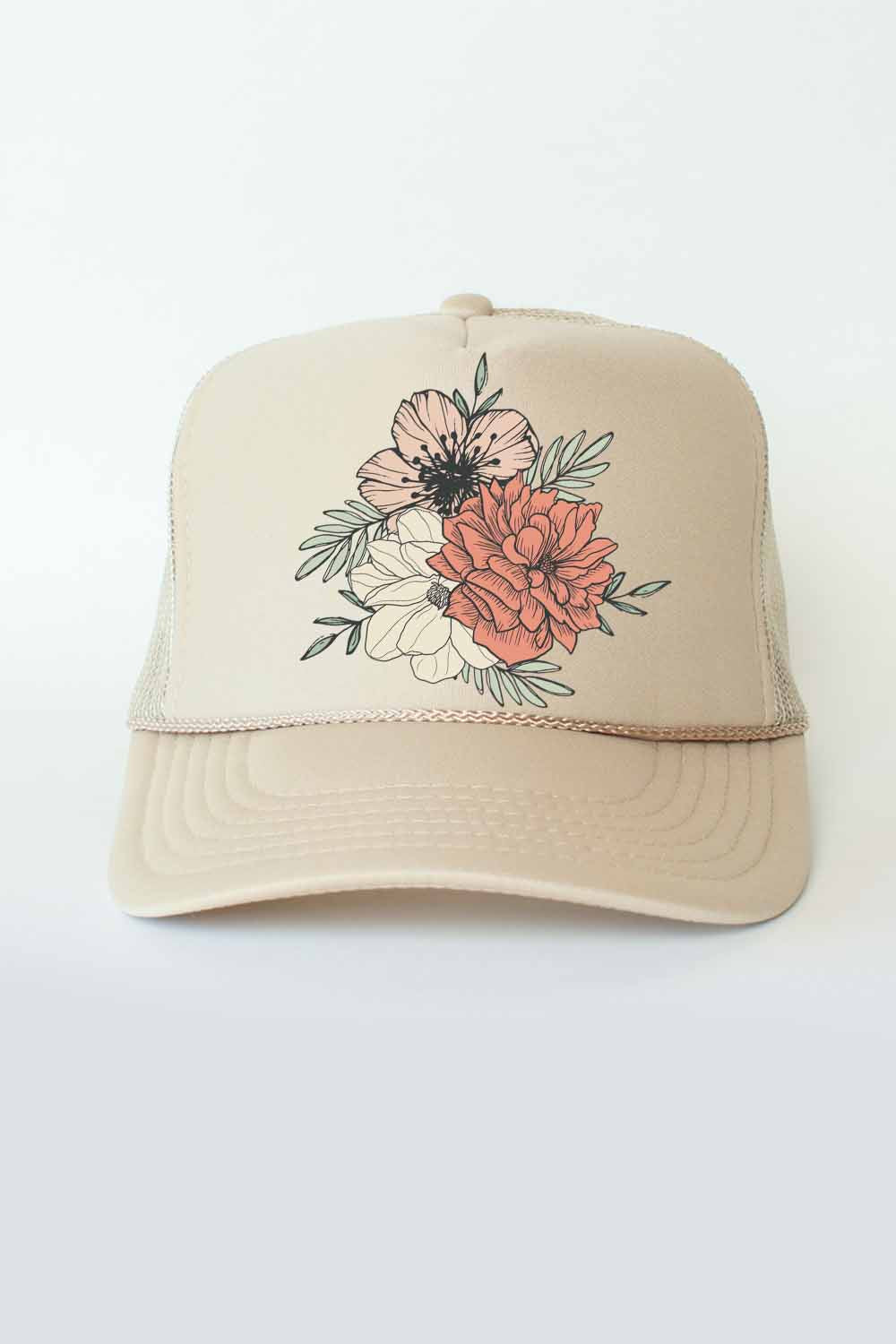 Trucker Hat , Floral